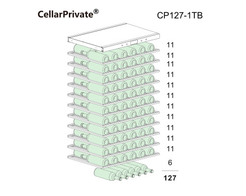 Винный шкаф Cellar Private CP127-1TB