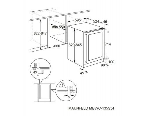 Винный шкаф MAUNFELD MBWC-112S40