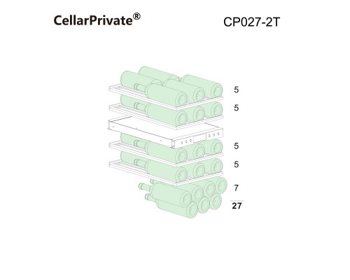 Винный шкаф Cellar Private CP027-2TB