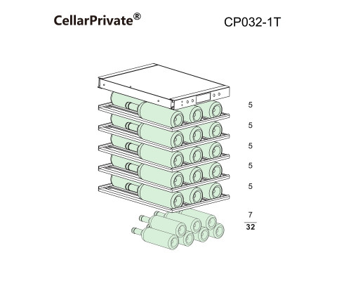 Винный шкаф Cellar Private CP032-1T