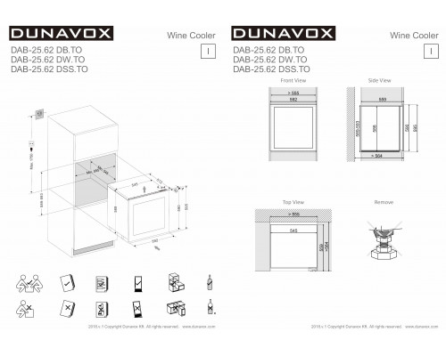Винный шкаф Dunavox DAB-25.62DB.TO