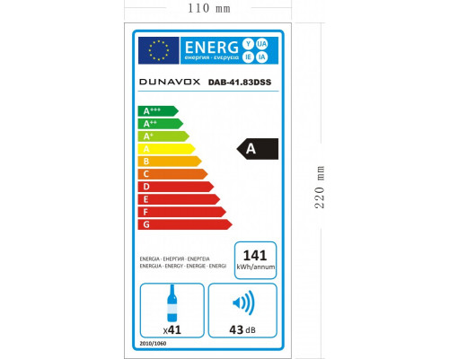 Винный шкаф Dunavox DAB-41.83DB