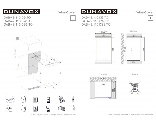 Винный шкаф Dunavox DAB-49.116DB.TO