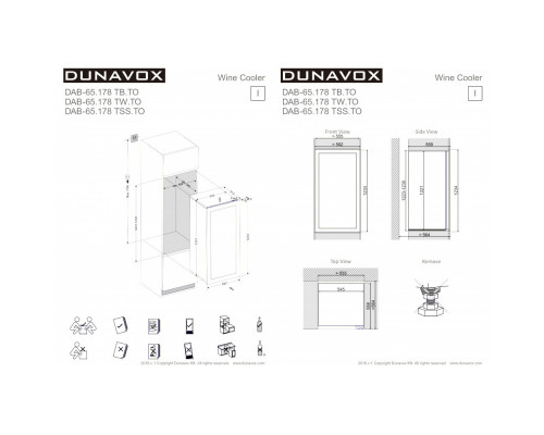 Винный шкаф Dunavox DAB-65.178TW.TO