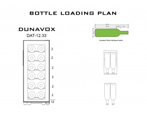 Винный шкаф Dunavox DAT-12.33C