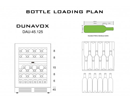 Винный шкаф Dunavox DAU-45.125DW.TO