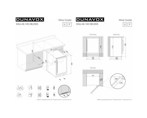 Винный шкаф Dunavox DAU-46.145DB