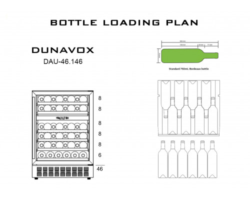 Винный шкаф Dunavox DAU-46.146DW