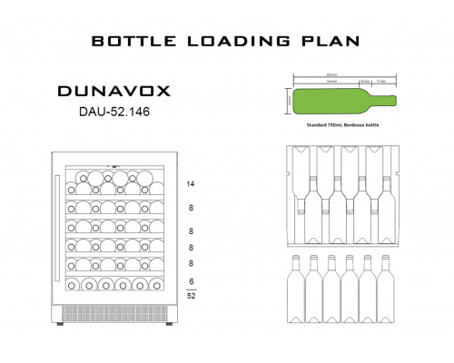 Винный шкаф Dunavox DAU-52.146B