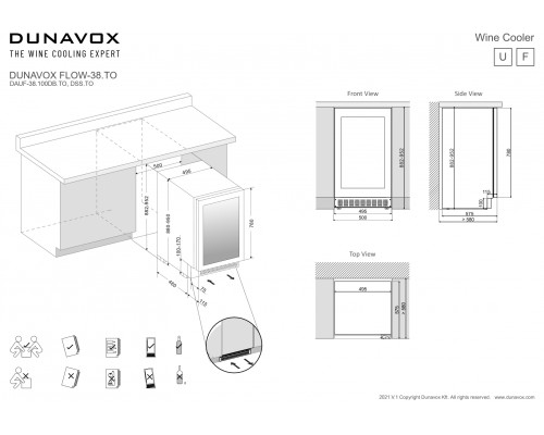 Винный шкаф Dunavox DAUF-38.100DB.TO
