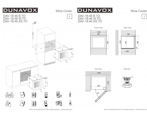 Винный шкаф Dunavox DAV-18.46B.TO