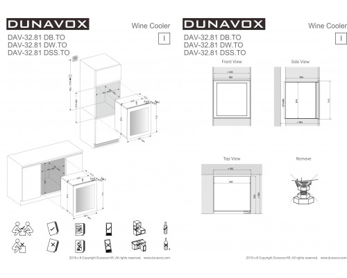 Винный шкаф Dunavox DAV-32.81DOP.TO