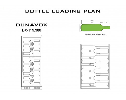 Винный шкаф Dunavox DX-119.386DB
