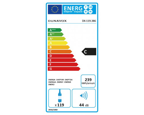 Винный шкаф Dunavox DX-119.386DB