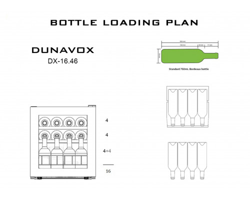 Винный шкаф Dunavox DX-16.46K