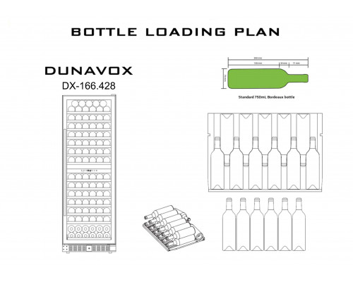 Винный шкаф Dunavox DX-166.428DBK