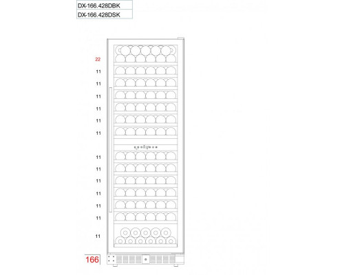 Винный шкаф Dunavox DX-166.428SDSK