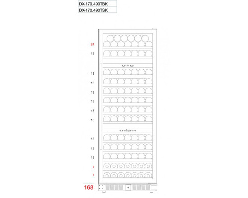 Винный шкаф Dunavox DX-170.490TBK