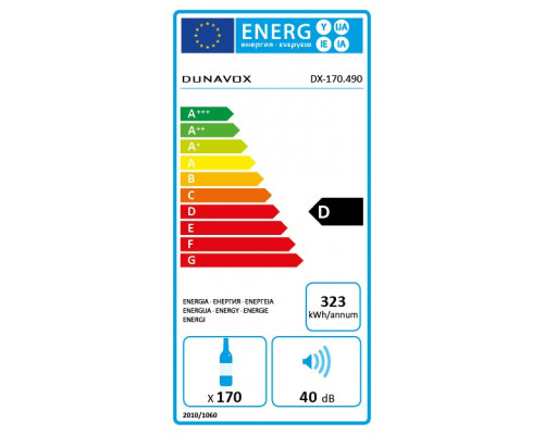 Винный шкаф Dunavox DX-170.490TBK