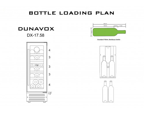 Винный шкаф Dunavox DX-17.58DBK/DP
