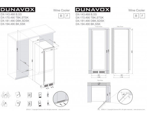 Винный шкаф Dunavox DX-194.490BK