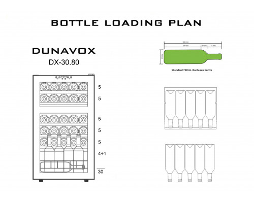 Винный шкаф Dunavox DX-30.80DK