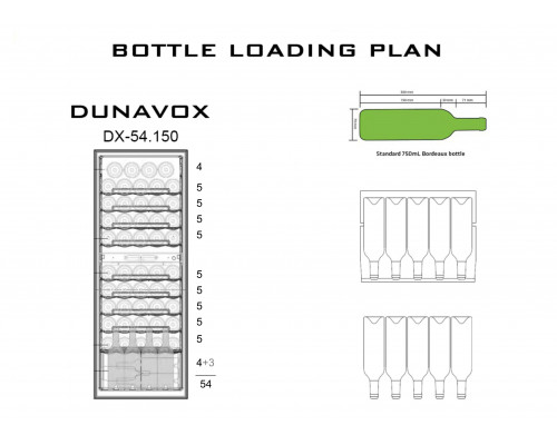 Винный шкаф Dunavox DX-54.150DK