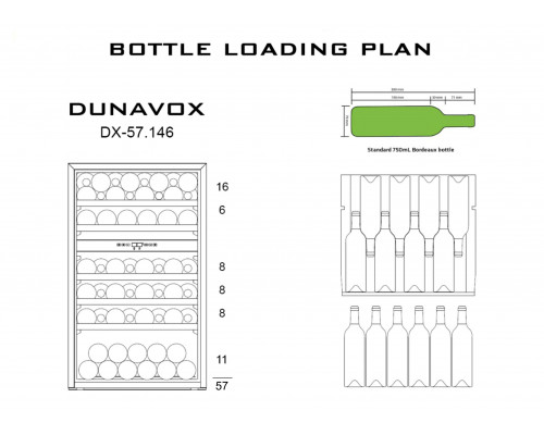 Винный шкаф Dunavox DX-57.146DBK