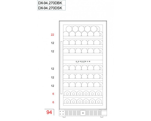 Винный шкаф Dunavox DX-94.270SDSK