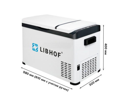 Компрессорный автохолодильник LIBHOF K-30 31л (-25/+10°C, 12/24В)