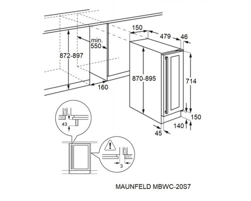 Винный шкаф MAUNFELD MBWC-20S7