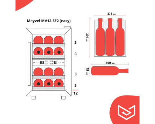 Винный шкаф Meyvel MV12-SF2 (easy)