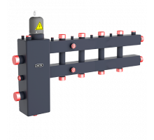Гидроразделитель Zota с коллектором,  горизонтальный до 70 кВт, 5 контуров c заглушкой, под ТЭНб