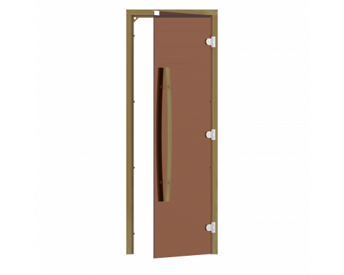SAWO Дверь 8/19, бронза, правая, без порога, кедр, изогнутая ручка, 742-3SGD-R-1