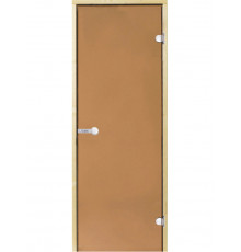HARVIA Двери стеклянные 7/19 коробка осина, бронза D71901H