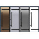HARVIA Двери стеклянные LEGEND 7/19 черная коробка алюминий, стекло бронза, арт. DA71901L