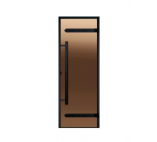 HARVIA Двери стеклянные LEGEND 7/19 черная коробка сосна, бронза D71901ML