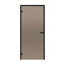 HARVIA Двери стеклянные 7/19 Black Line коробка алюминий, стекло бронза, арт. DA71901BL
