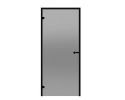 HARVIA Двери стеклянные 8/19 Black Line коробка алюминий, стекло серое, арт. DA81902BL