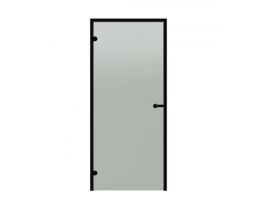 HARVIA Двери стеклянные 8/21 Black Line коробка алюминий, стекло сатин, арт. DA82105BL