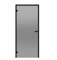 HARVIA Двери стеклянные 8/21 Black Line коробка алюминий, стекло серое, арт. DA82102BL