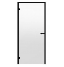 HARVIA Двери стеклянные 9/19 Black Line коробка алюминий, стекло прозрачное, арт. DA91904BL