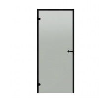 HARVIA Двери стеклянные 9/19 Black Line коробка алюминий, стекло сатин, арт. DA91905BL