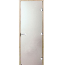 HARVIA Двери стеклянные 8/21 коробка ольха, сатин D82105L