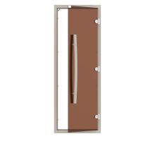 SAWO Дверь 7/19, бронза с порогом, осина, изогнутая ручка, 741-4SGA