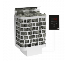 SAWO Электрическая печь Krios настенная, 9,0 кВт, нерж. сталь, артикул KRI-90Ni2-P, выносной пульт (встроенный блок мощности, пульт покупается отдельно)
