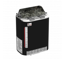 SAWO Электрическая печь Scandia со встр. парогенератором, настенная, 6,0 кВт, фибропокрытие, черное, артикул SCAC, выносной пульт (пульт и блок мощнос
