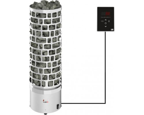 Электрическая печь SAWO ARIES ARI3-90Ni2-P (9 кВт, нержавейка), выносной пульт (встроенный блок мощности, пульт покупается отдельно)